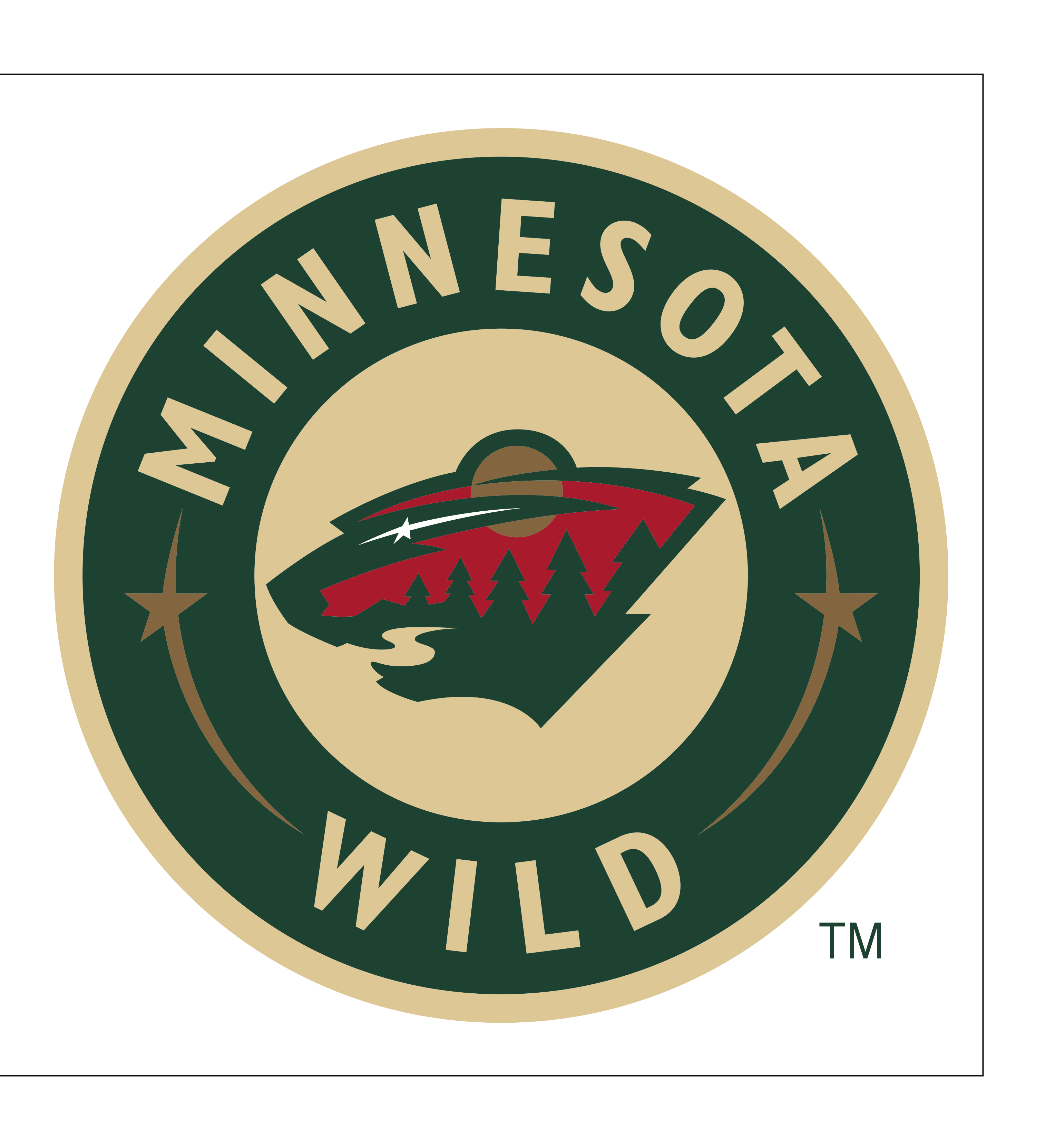 Minnesota Wild secondary logo, full color with trademark symbol, white background variant
