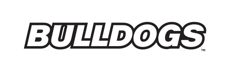 Bulldogs wordmark, black outline variant, cell 41
