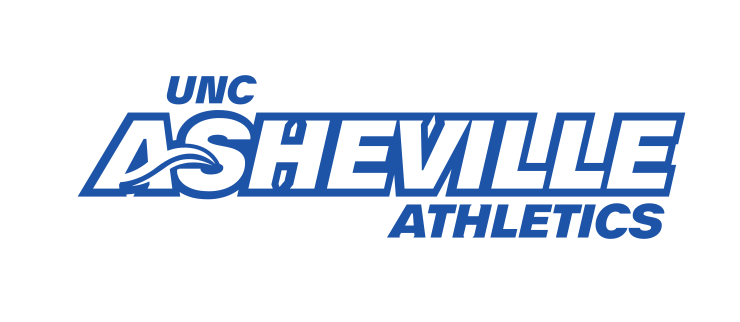 UNC Asheville Athletics wordmark, blue outline variant, cell 48