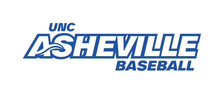 UNC Asheville Baseball wordmark, blue outline variant, cell 54