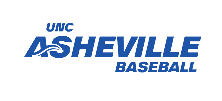 UNC Asheville Baseball wordmark, blue solid variant, cell 57
