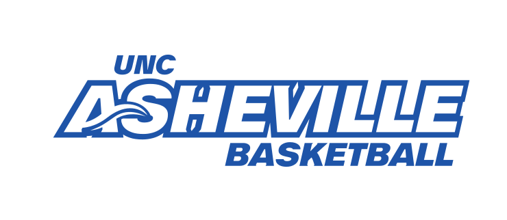 UNC Asheville Basketball wordmark, blue outline variant, cell 60