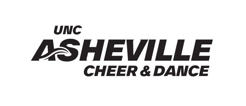 UNC Asheville Cheer & Dance wordmark, black variant, cell 76