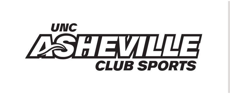 UNC Asheville Club Sports wordmark, black with white outline variant, cell 77