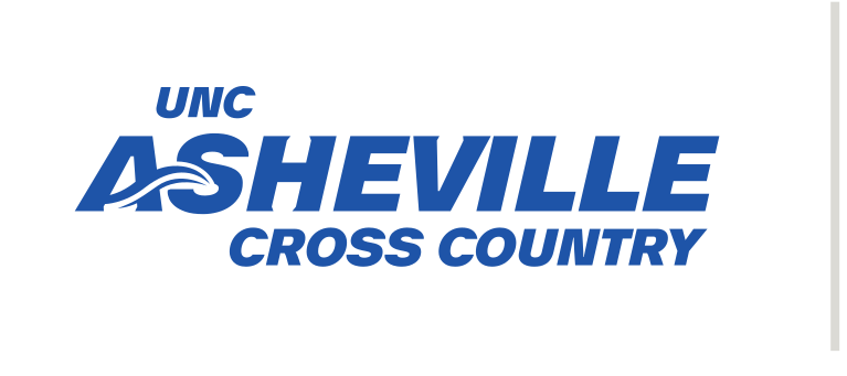 UNC Asheville Cross Country wordmark, blue variant, cell 87