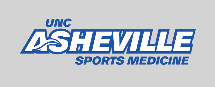 UNC Asheville Sports Medicine, blue on grey variant, cell 134