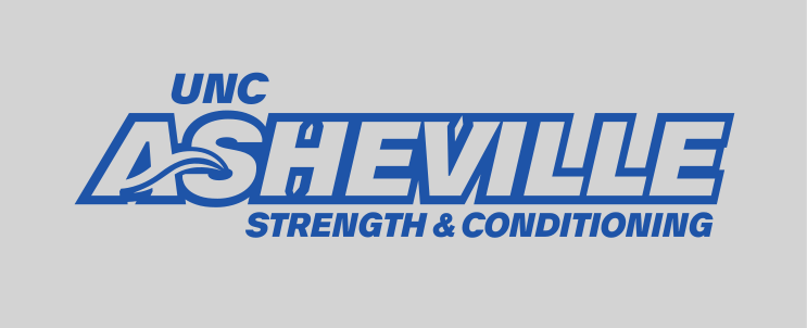 UNC Asheville Strength & Conditioning, blue on grey variant, cell 140