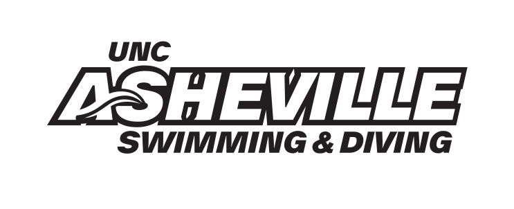 UNC Asheville Swimming & Diving, black outline variant, cell 143