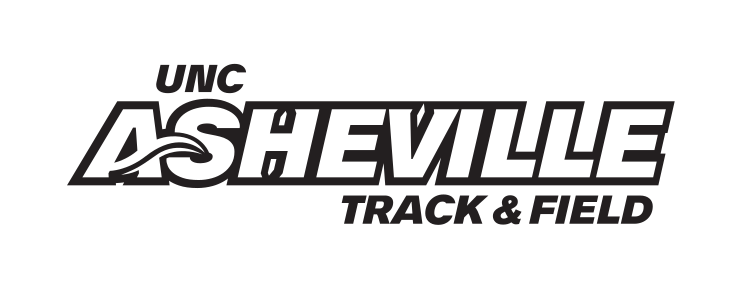 UNC Asheville Track & Field wordmark, black/white variant, cell 161