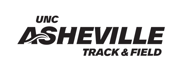 UNC Asheville Track & Field wordmark, black/white variant, cell 166