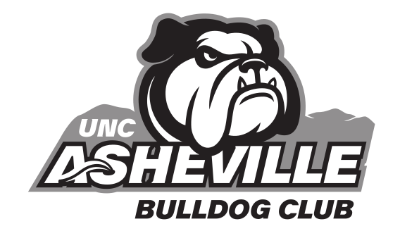 UNC Asheville Bulldog Club mascot logo, black/white variant, cell 176
