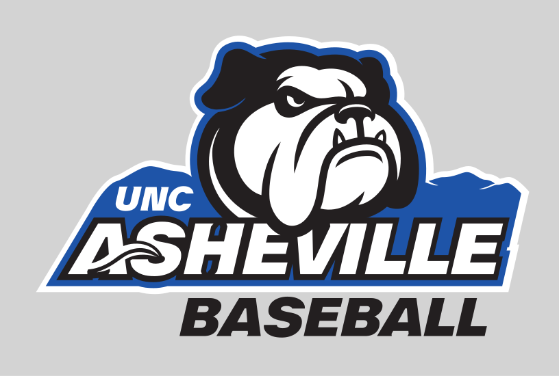 UNC Asheville Bulldog, Baseball full color on gray variant, cell 183