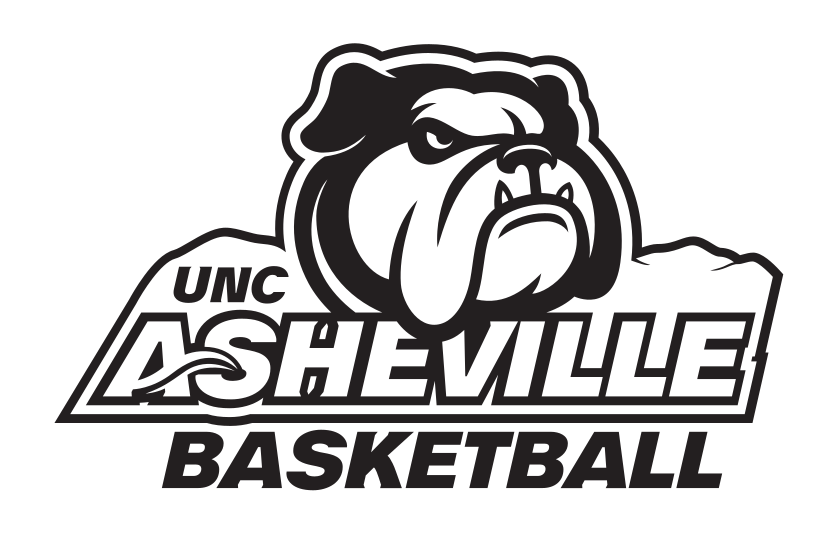 UNC Asheville Bulldog, Basketball black outline on white variant, cell 193