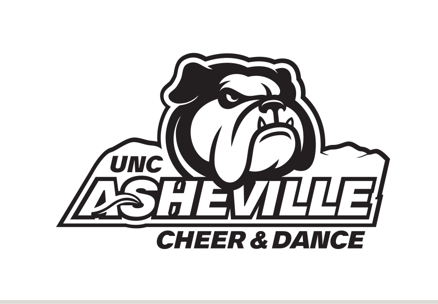 UNC Asheville Bulldog, Cheer & Dance, black variant, cell 201