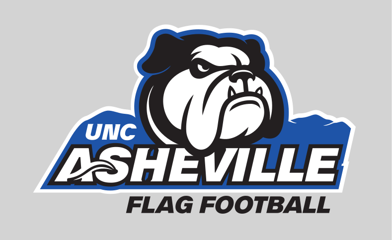 UNC Asheville Bulldog, Flag Football, color on grey variant, cell 231