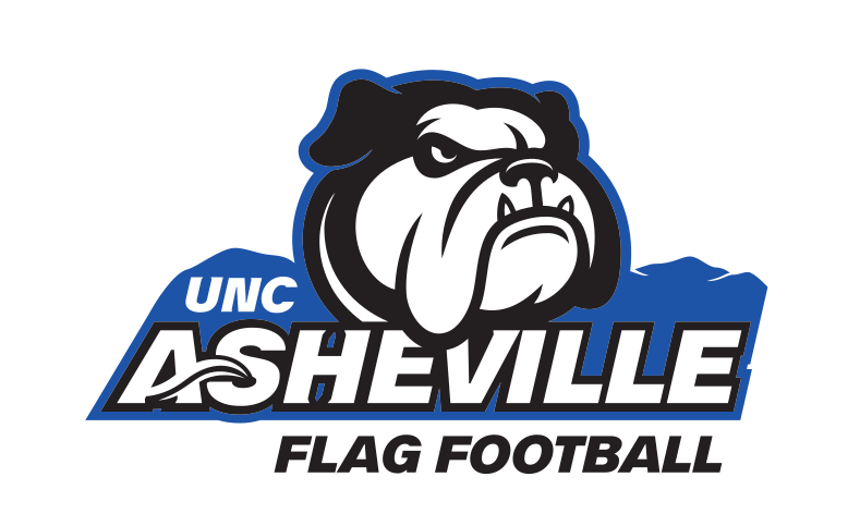 UNC Asheville Bulldog, Flag Football, color on grey variant, cell 235