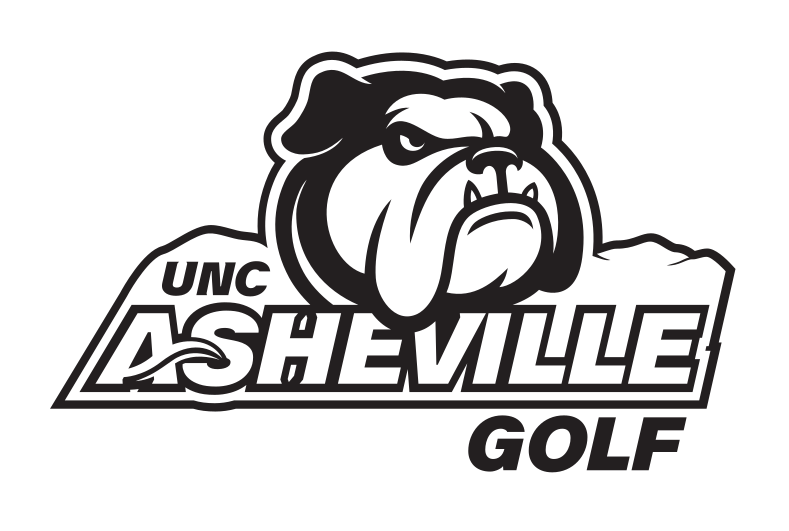 UNC Asheville Bulldog, Golf, black/white on white variant, cell 241