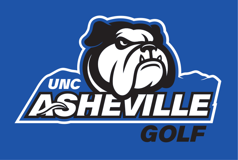 UNC Asheville Bulldog, Golf, color on blue variant, cell 242