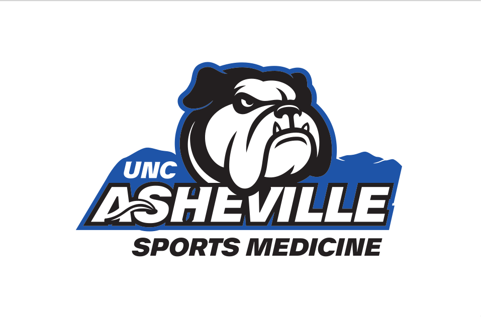 UNC Asheville Bulldog, Sports Medicine, full color, blue text variant, cell 283