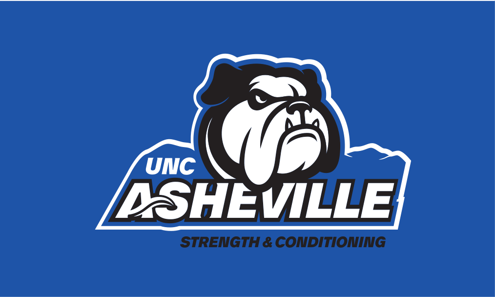 UNC Asheville Bulldog, Strength & Conditioning, white/blue, black text variant, cell 290