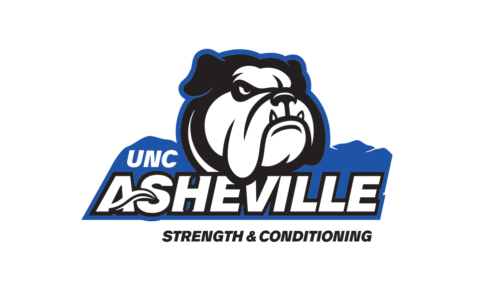 UNC Asheville Bulldog, Strength & Conditioning, full color, blue text variant, cell 291