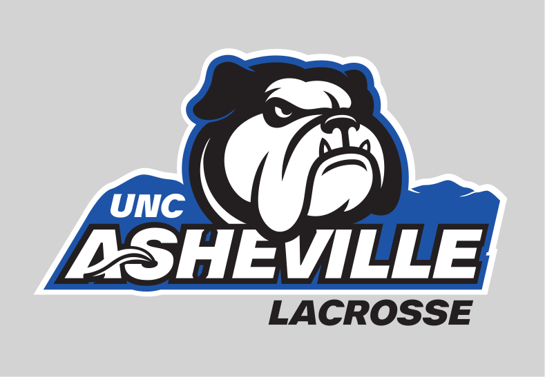 UNC Asheville Lacrosse logo, color on grey variant, cell 247
