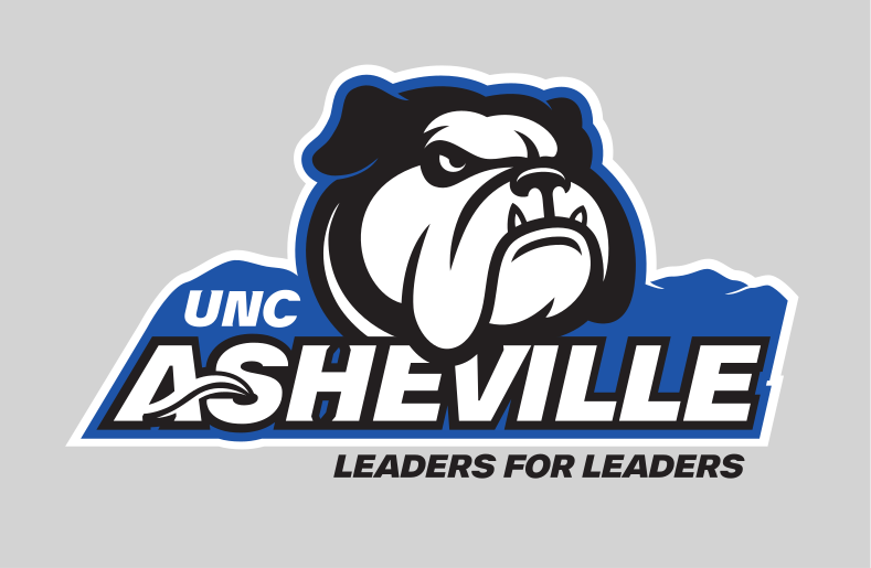 UNC Asheville Leaders for Leaders logo, color on grey variant, cell 255