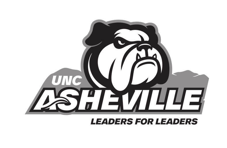 UNC Asheville Leaders for Leaders logo, black on white variant, cell 256