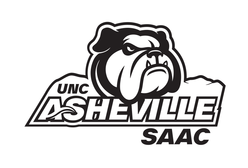 UNC Asheville Bulldog with SAAC wordmark, black variant, cell 265