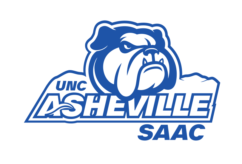 UNC Asheville Bulldog with SAAC wordmark, blue variant, cell 269