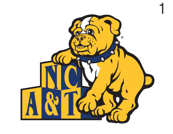 Youth Mark bulldog with NC A&T, full color variant, cell 16