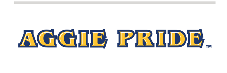 Wordmark AGGIE PRIDE, full color variant, cell 22