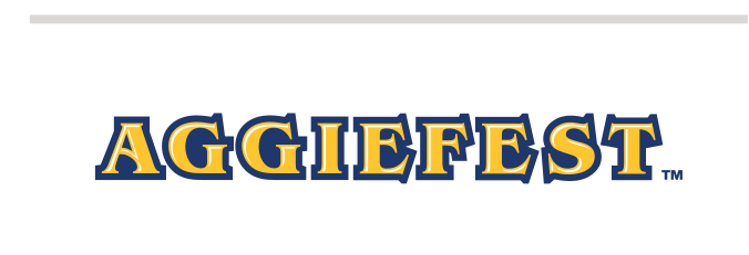 Wordmark AGGIEFEST, full color variant, cell 26