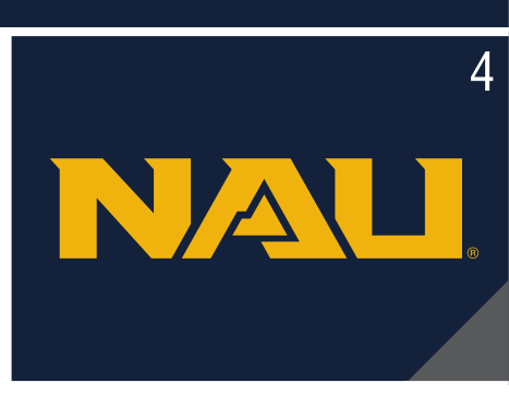 NAU lettermark, gold on blue variant, cell 4