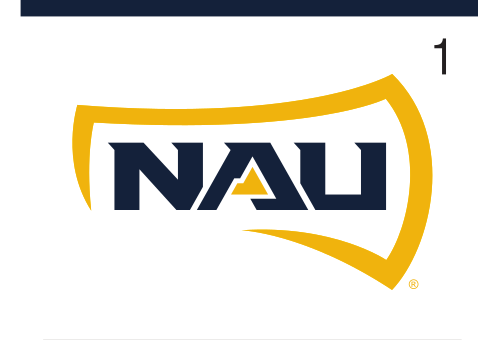NAU shield mark, blue/gold on white variant, cell 11