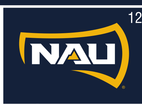 NAU shield mark, white/gold on blue variant, cell 12