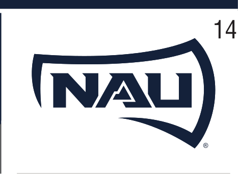 NAU shield mark, blue on white variant, cell 14