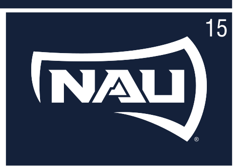 NAU shield mark, white on blue variant, cell 15