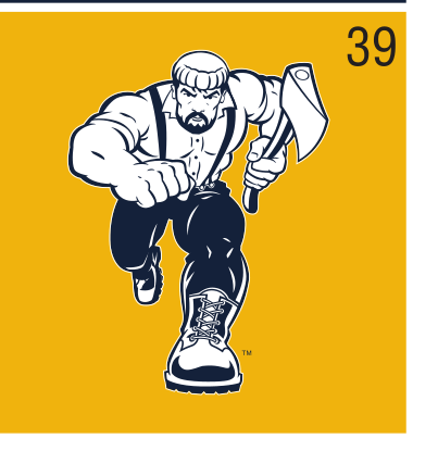 Mascot Louie, white/gold on blue variant, cell 39