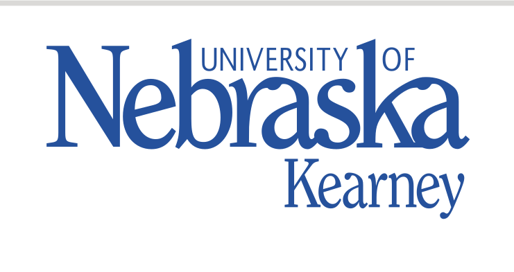 University of Nebraska Kearney wordmark (serif), blue variant, cell 25