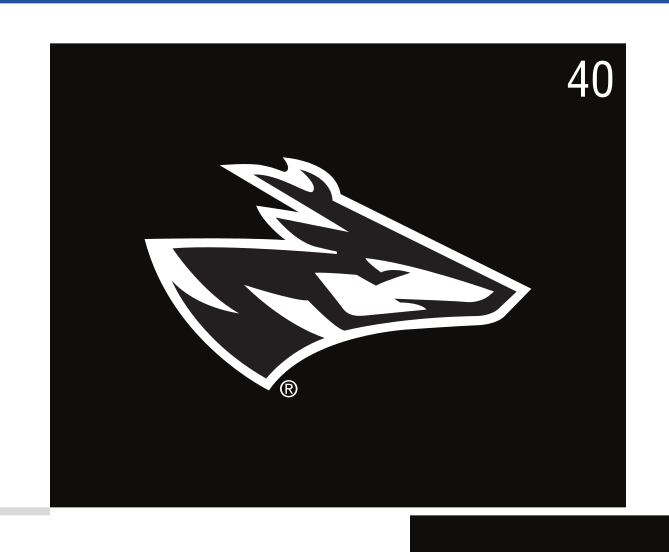 Loper head, white/black on black variant, cell 40