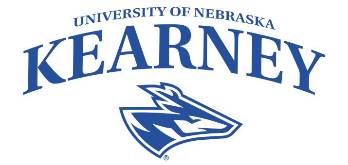 University of Nebraska Kearney lockup, blue on white variant, cell 57