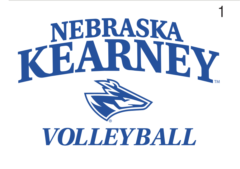 Nebraska Kearney Volleyball logo, standard variant, cell 143