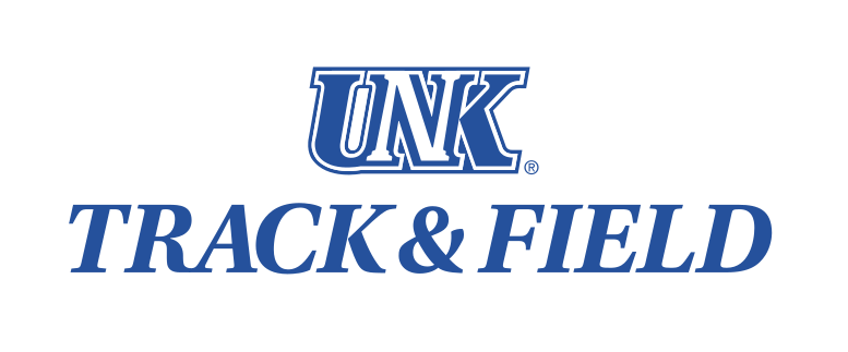UNK Track & Field wordmark, standard variant, cell 148