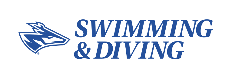 Loper mascot with Swimming & Diving wordmark, standard variant, cell 149