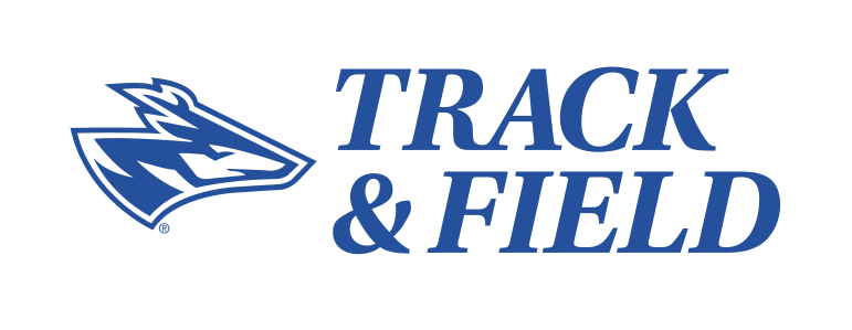 Loper mascot with Track & Field wordmark, standard variant, cell 151