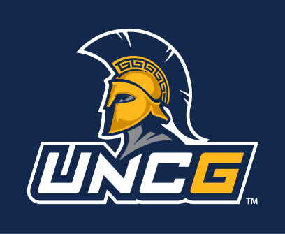 UNCG primary mark, full color on navy variant, cell 2