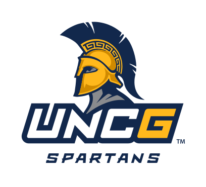 UNCG secondary mark with SPARTANS wordmark, full color on white variant, cell 6