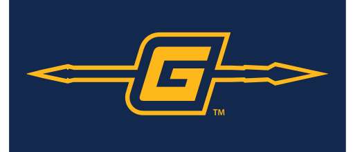 G-Spear lettermark, gold on navy variant, cell 40