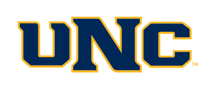 UNC lettermark, blue with gold outline variant, cell 2